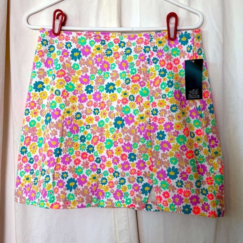 WILD FABLE Prairie Daisy Pinwheel Denim Jeans Skirt BRAND NEW w TAGS Sz 8 🌸🌺🌼